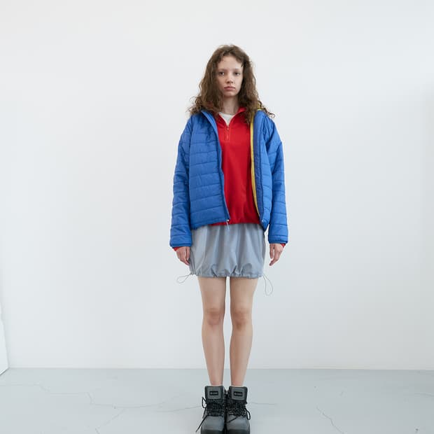 엔조블루스 후드 퀄팅 푸퍼 자켓 BLUE