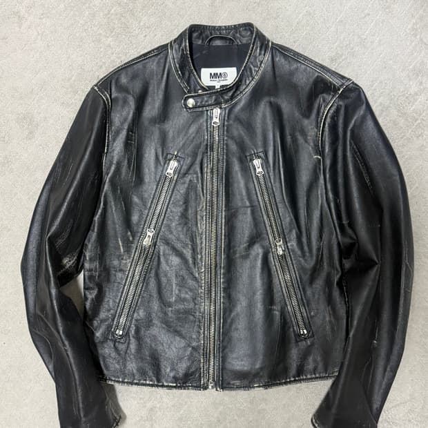 MM6 빈티지 이펙트 레더자켓 48