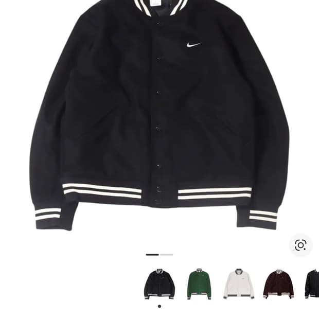 나이키 nsw 바시티 자켓 블랙 M