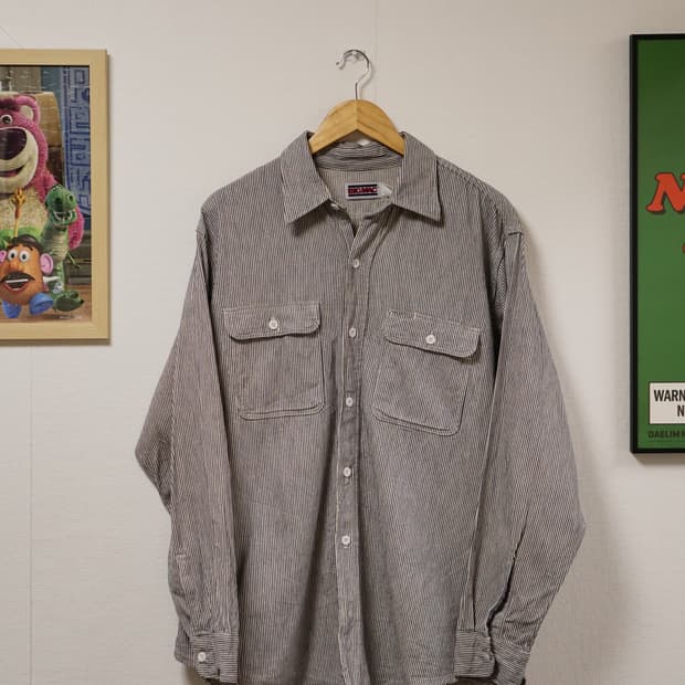 80~90’s Big Mac 히코리 스트라이프 워크 셔츠