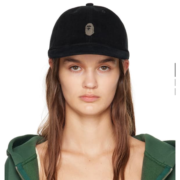 BAPE 블랙 원 포인트 볼캡