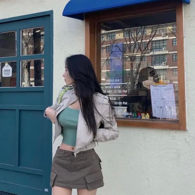 새상품) 페일제이드 모토레이서 레더자켓 아이보리