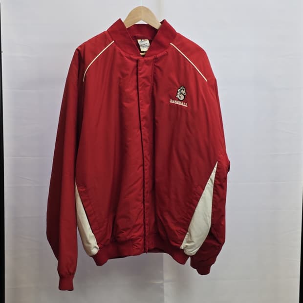 RUSSELL ATHLETIC 베이스볼 워머 재킷 윈드브레이커 레드 XL