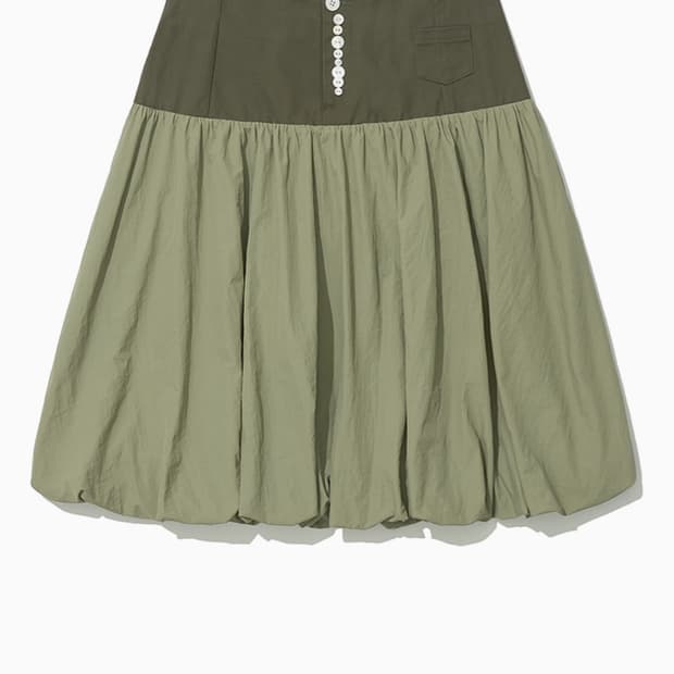 PARTIMENTO BUTTON POINTED PUFF MIDI SK