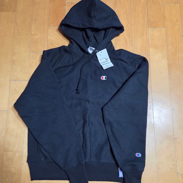 챔피온 리버스 위브 후드티 블랙 M 새제품