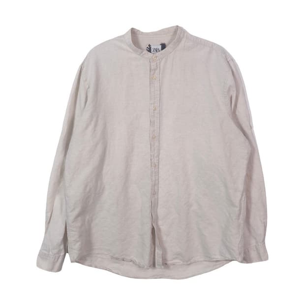 자라 릴렉스핏 린넨 헨리넥 셔츠 XXL