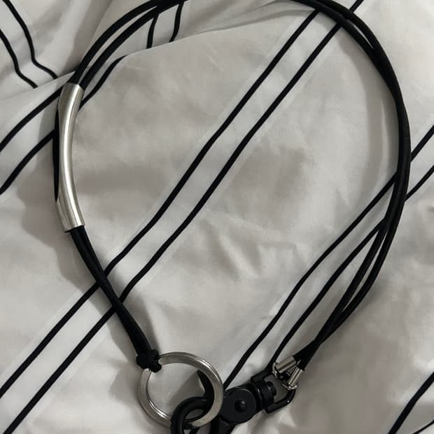 세이지가세이지 목걸이 3WAY LEATHER necklace black