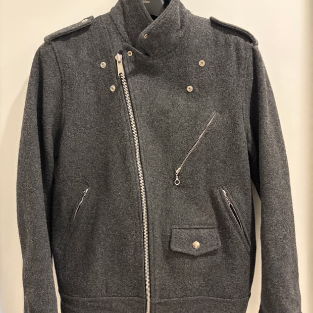 빔즈 울 라이더 자켓 그레이