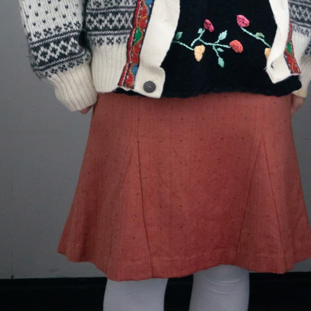 로즈 브릭 잔도트 스커트