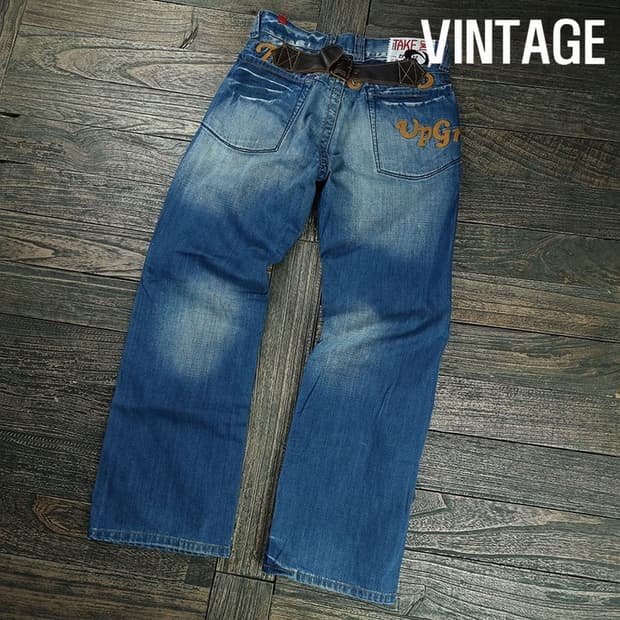 [빈티지] 와이드 신치백 데님 팬츠 청바지 M19273