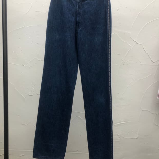 발렌티노 가바라니 사이드 로고 데님 팬츠
