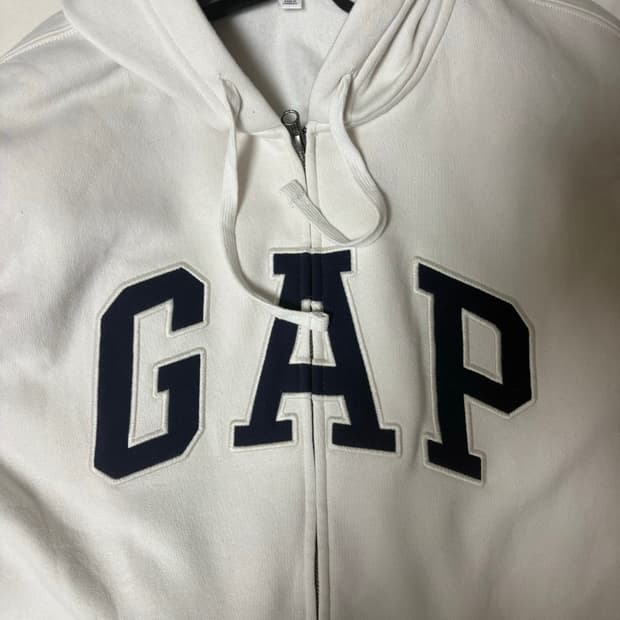 갭 화이트 후드집업