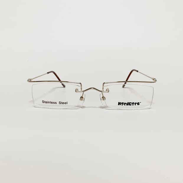 840 골드 데드스탁 남녀공용 무테 직사각 스테인리스 프레임 빈티지안경