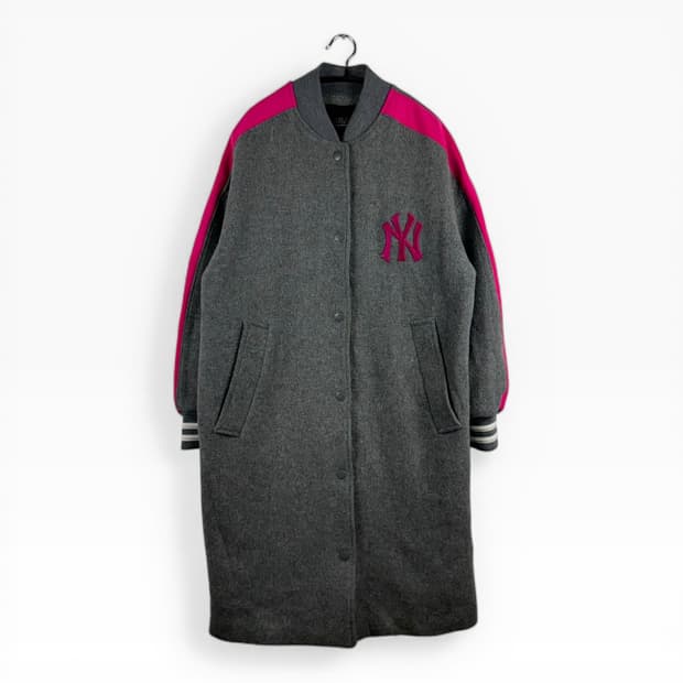 (무료배송)XS) MLB 뉴욕양키스 오버핏 울 바시티 코트 자켓