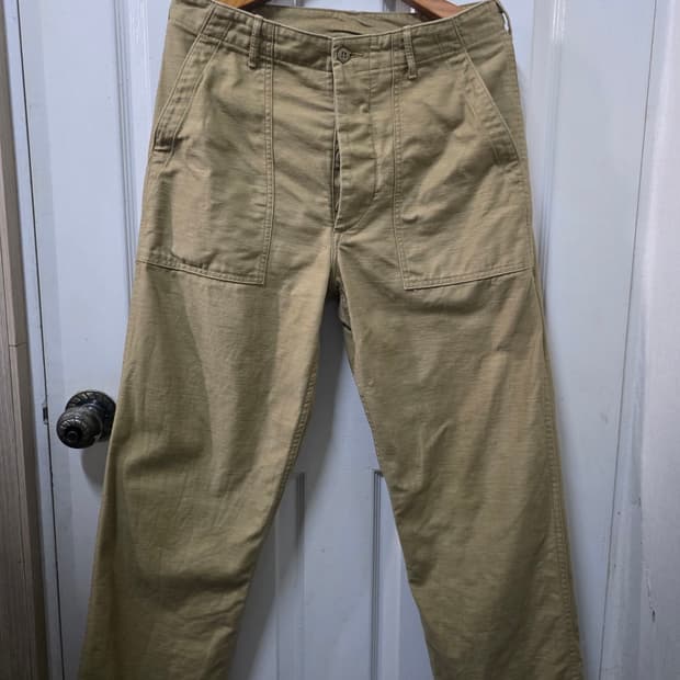 오어슬로우 퍼티그팬츠 3사이즈 레귤러핏 카키색