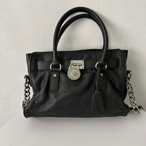 마이클코어스 해밀턴 레더 사첼 토트백 체인 숄더백