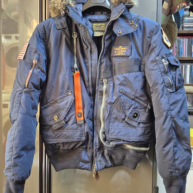폴로 랄프로렌 항공 봄버 다운 파카 자켓