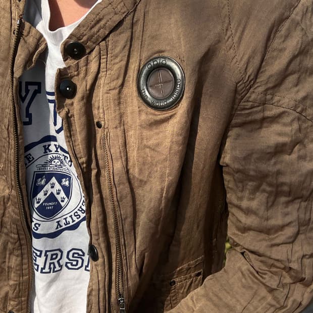 Oblo the world inside 오블로 크링클 리넨 집업 자켓