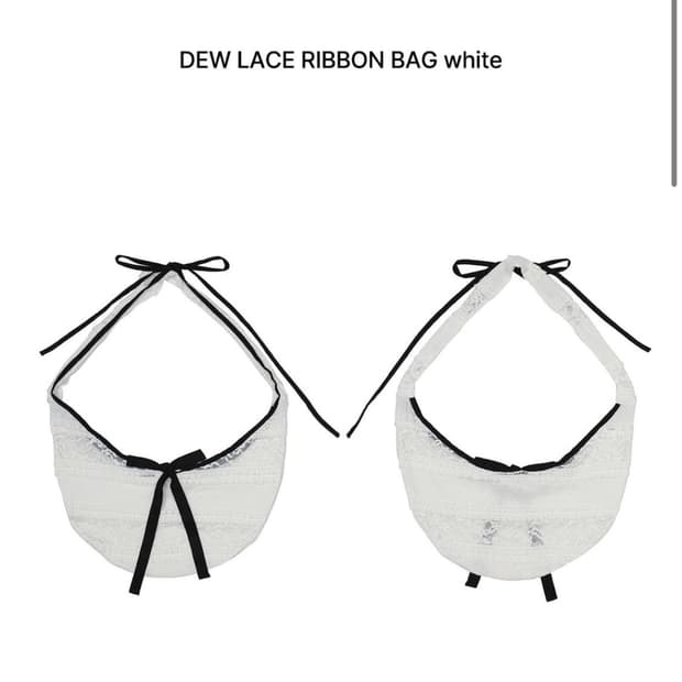 새상품 페인오어플레져 레이스 리본백 가방