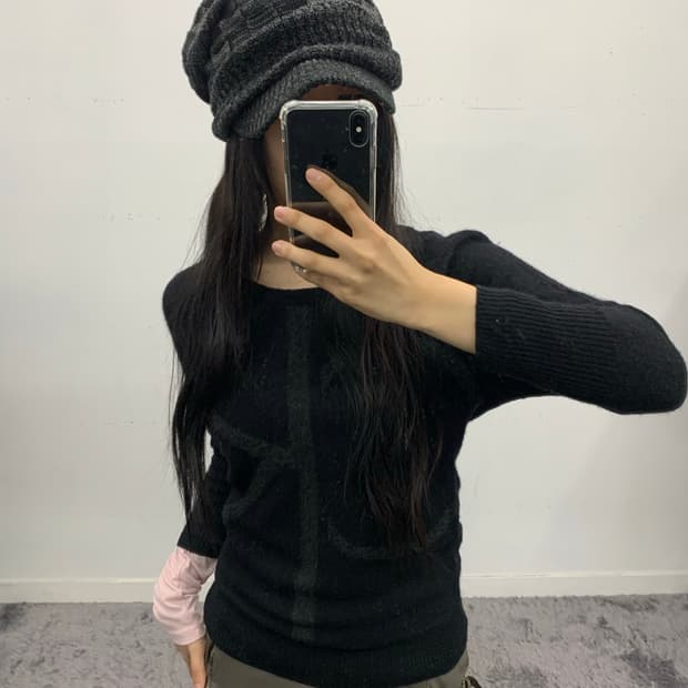 캘빈클라인 진스 로고 니트