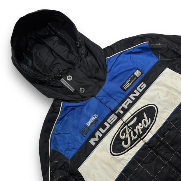 푸부 포드 로고 레이싱 블루 올드스쿨 힙합 자켓