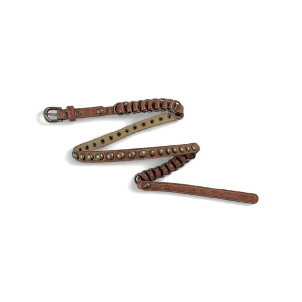 빈티지 스터드 레더 벨트