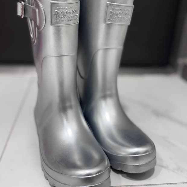 락피쉬 웨더웨어오리지널 숏 레인부츠 실버