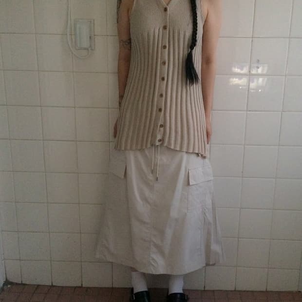 Ribbed sleeveless
