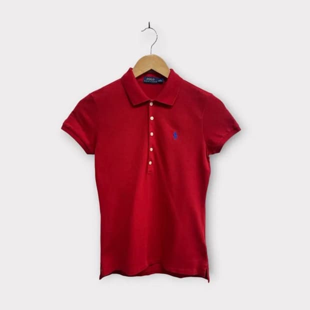 폴로 랄프로렌 레드 PK 반팔티 S