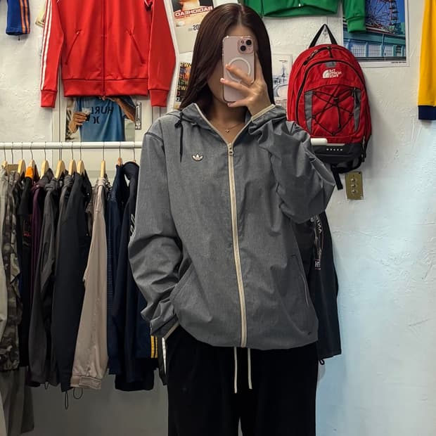 아디다스 오리지널 와펜 후드 바람막이 자켓 M