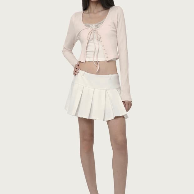 클리시어 Heartstrings ribbed cardigan, Pink