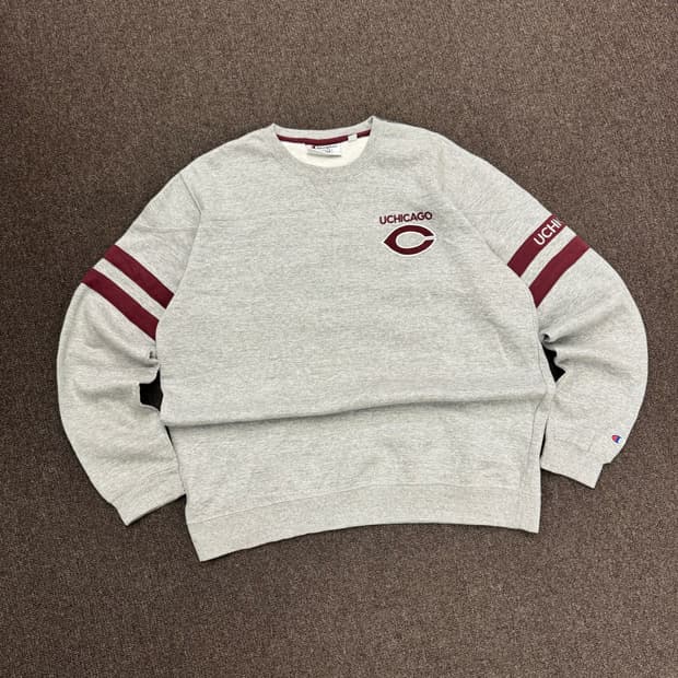 XL)챔피온 빈티지 UCHICAGO 자수 스웻셔츠