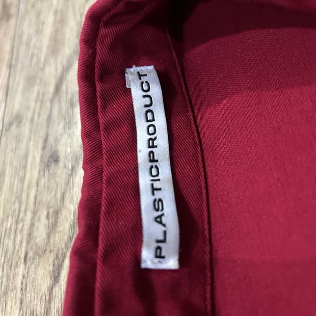 plasticproduct 버건디레드 셔츠