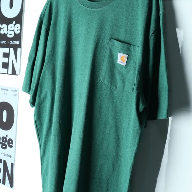 (XL-3XL) 칼하트 반팔 티셔츠 USA 그린 원포켓-H35993