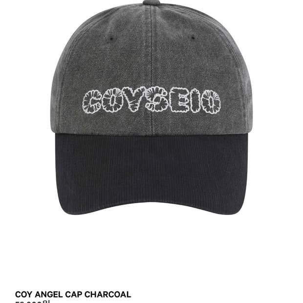코이세이오 coyseio COY ANGEL CAP CHARCOAL