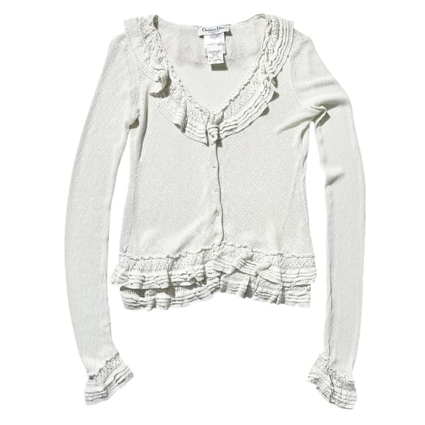 (매장판) 크리스챤 디올 부띠끄 프릴 니트 가디건