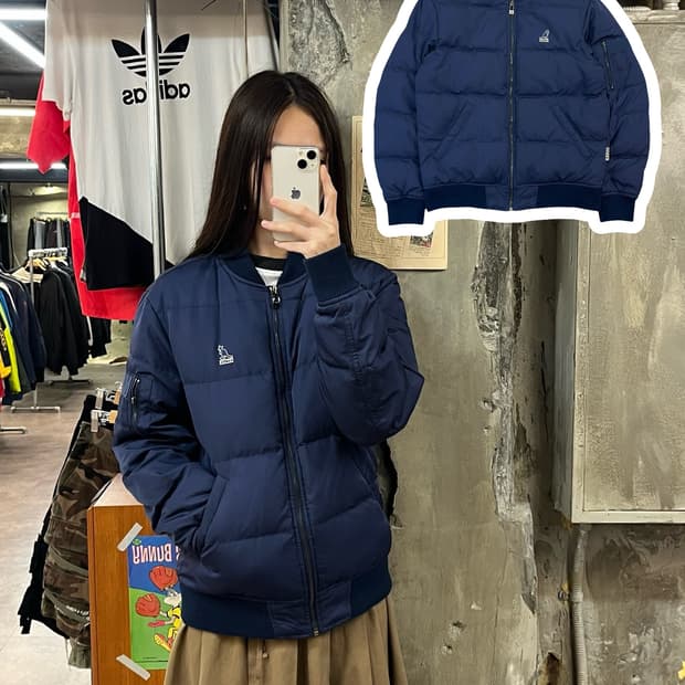 캉골 ma1 봄버 패딩 네이비 M #csz1265