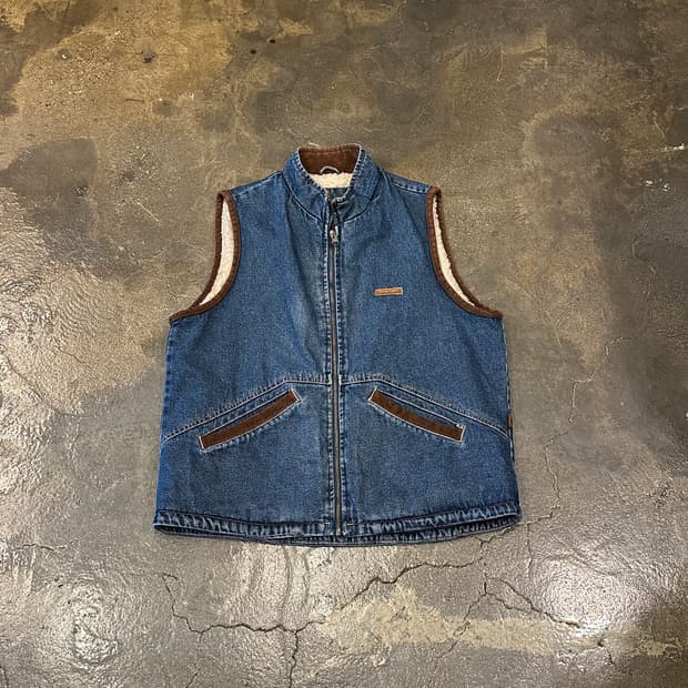 90s Wrangler Hero 랭글러 히어로 데님 쉐르파 베스트