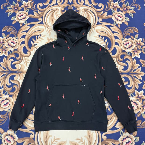 (XL)나이키 조던 에센셜 AOP 후드티셔츠(블랙)