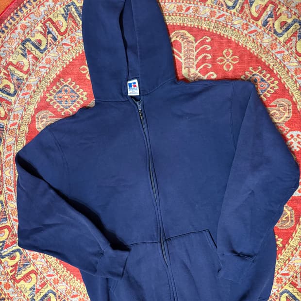 미제 러셀 후드집업 빈티지 xl 네이비