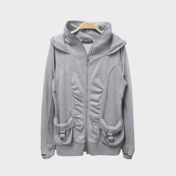 HEALTHY KAREN 셔링 후드 집업 63749