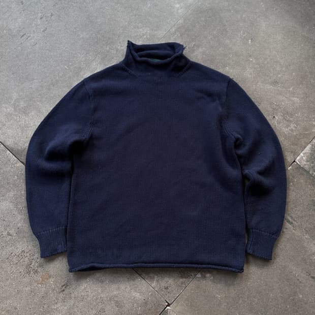 (103) J.crew Navy Cotton Mockneck Sweate