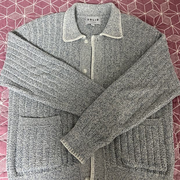 솔리드옴므 25SS 트위드 스티치 가디건 46