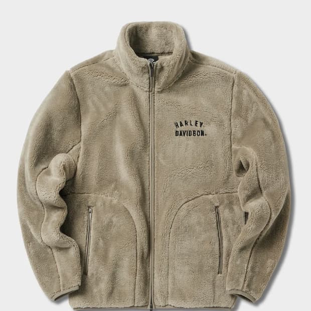 할리데이비슨 프린팅 후리스