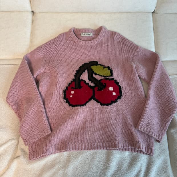 아워레가시 체리 니트 핑크