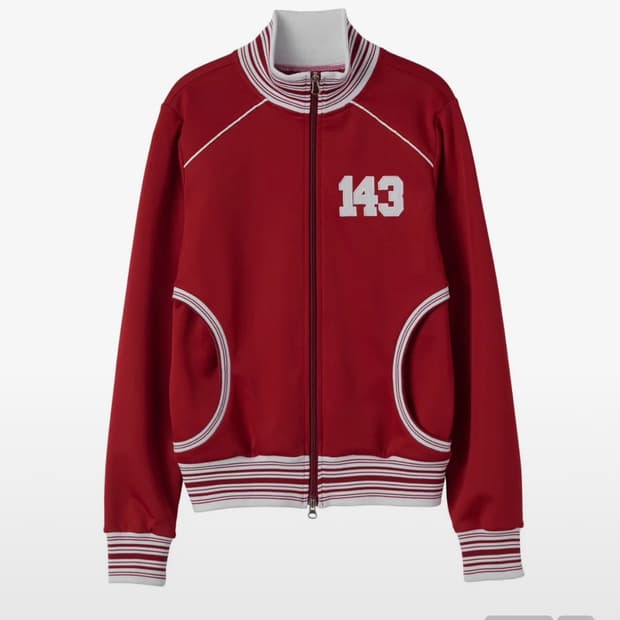 Stripe Track Zip-Up Red 스컬프터 져지