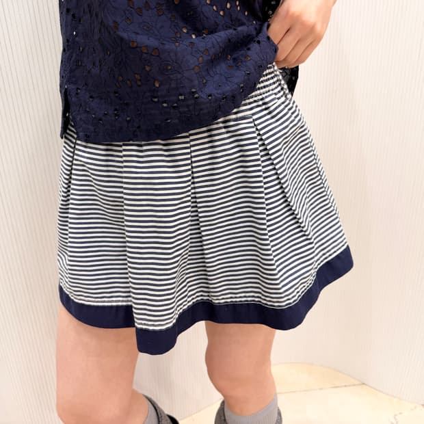 Navy stripe shorts
