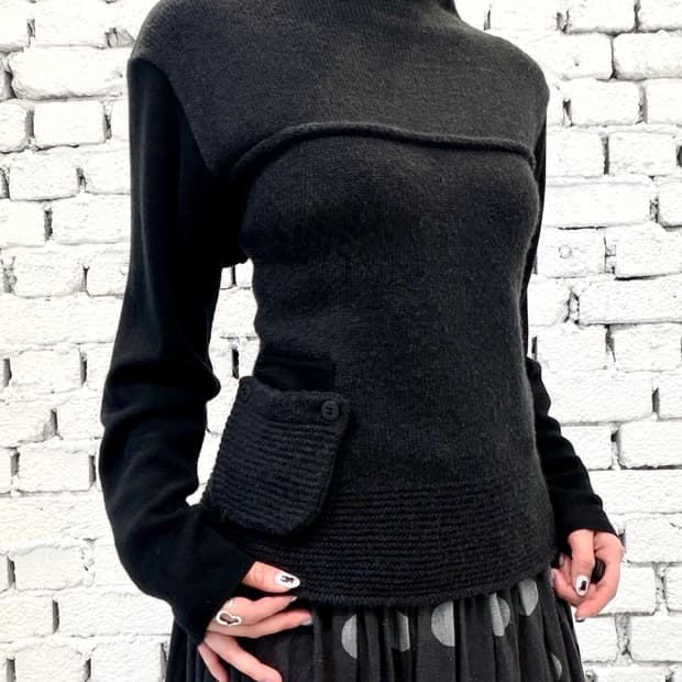 Structured Panel Knit Top