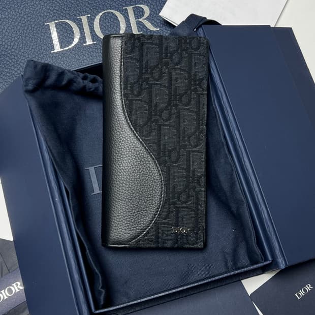 [정품] 신형 / 디올 새들 장지갑 블랙