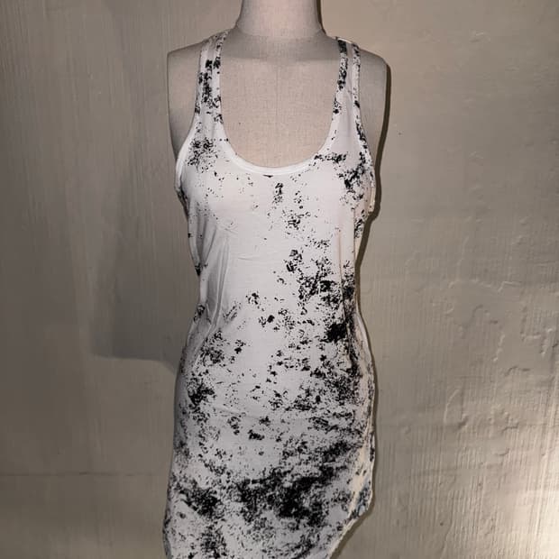 Civarize Black splatter-print sleeveless